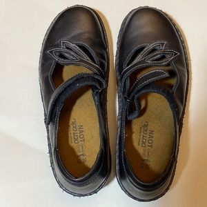 Naot Steel Metallic Leather Mary Jane Shoes Sz 36/5.5 Israel